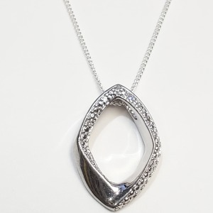 Silver Diamond Necklace