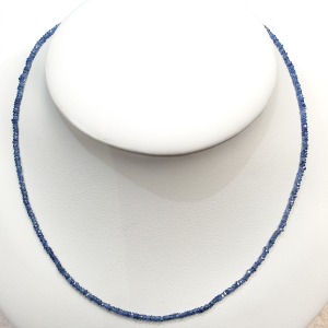 $1105 14K 237 Natural Blue Sapphire 16"(25ct) Necklace