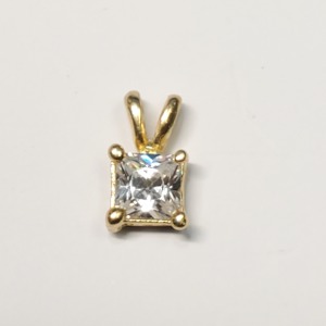 10K CZ Pendant