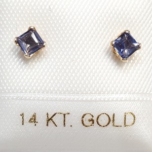 14K Genuine Gemstone Earrings