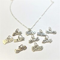 Silver It'S For 1 Pendant And 16" Chain, For Pendant "You Will Get A Random Letter" Necklace