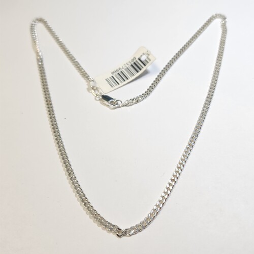 Silver Curb 18" Necklace