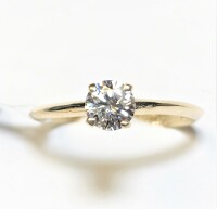 $800 10K White Moissanite Test Like Diamond Looks Better(0.5ct) Ring