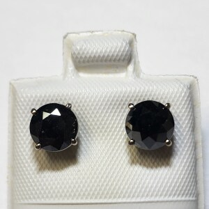 $1900 14K Black Diamond(2.14ct) Earrings