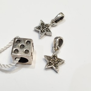 Silver Set Of Three Pendant