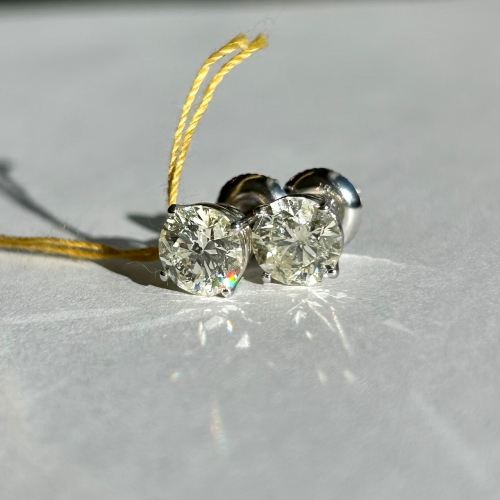 $18,740 Value, 18K Gold Diamond Earrings