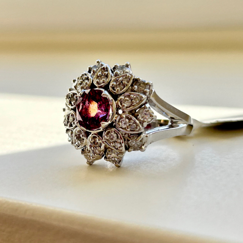 $9,550 Value, 14K Gold Pink Sapphire & Diamond Ring