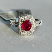 $7,820 Value, 18K Gold Ruby & Diamond Ring