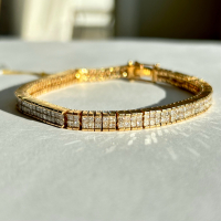 $14,515 Value, 14K Gold Diamond Tennis Bracelet