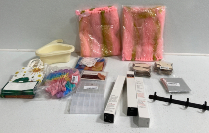 (3) Packs of Nail Forms, (2) Tutus, Wall Hooks, Gift Bags (3) Rolls of Heat Transfer Vinyl and More