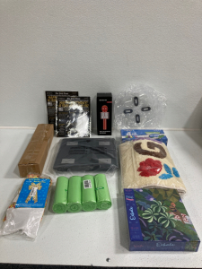 Wall Signs, Wireless Mircophone, Scale, Wall Mount, Mircowave Food Cover, Trash Bags, Bathroom Rug and More