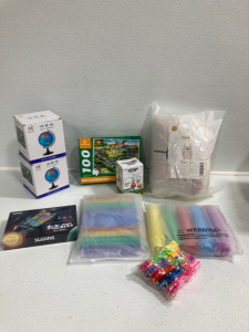 Pillow, Puzzle, (2) Globes, Fidget Toys and More