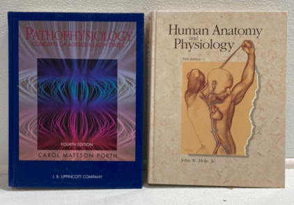 (1) 4th Edition Pathophysiology by Carol Mattson Porth (1) 5th Edition Human Anatomy and Physiology by John W Hole Jr
