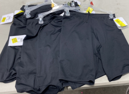 (6) Pairs of Dolfin Black Shorts - M-XXL