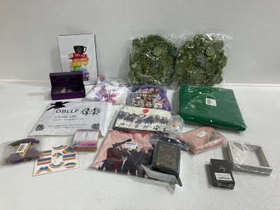 T-Shirts (Various Sizes), Tarot Cards, Moonstones, Artificial Flowers and More