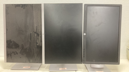 (3) Hewlett-Packard Computer Monitors One 22&rdquo; And Two 24&rdquo; No Cords