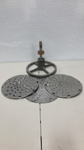 (1) Alfa International VS-12DH Disc Holder For Grater Shredder W/ Three Grater Plates