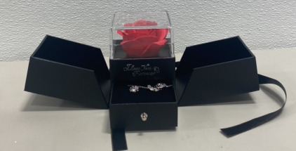 Love you Forever Rose Necklace Box and Necklace