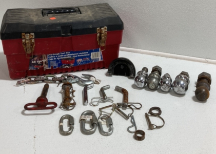 Variously Sized Tow Balls, Pins, and Other Towing Tools (1) Stack-On 19&rdquo; Tool Box