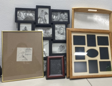 (2) Multiple Photo Picture Frames, (1) Black Collage Picture Frame, and more!
