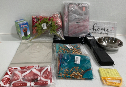 Artificial Flowers, Placemats, Car Trash Can, Pillow Cases, Blinds Cleaning Brush, Stainless Steel Bowls and More