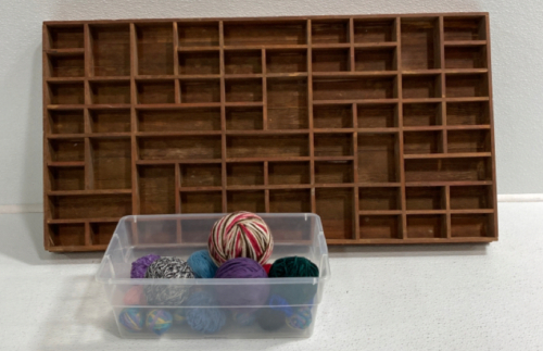 Large Wooden Organizer, Yarn