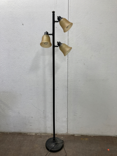 Tall Lamp With Three Light Fixtures