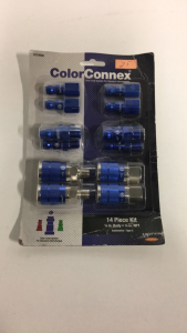 (2) 14-Piece Color Connect 1/4&rdquo; body 1/4&rdquo; NPT Air Fittings