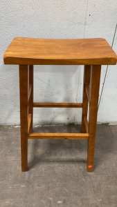 (1) Wood Barstool