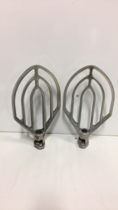 (2) Hobart Commercial Flat Beater Paddle Attachments