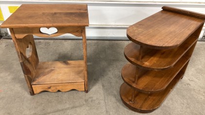 Small Side Table, Small Shelf Side Table