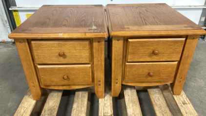 (2) Side Tables w/ Drawers