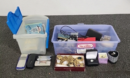 Box of Assorted Costume Jewelry, Nokia Call Phone and More