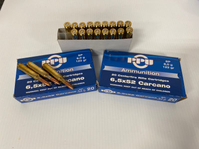 (40) Rnds Of PPU 6.5x 52 Carcano Ammo