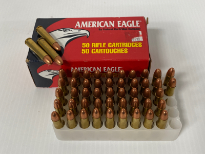 (50) Rnds Of American Eagle .30 Carbine 110 Gr. metal Case Bullet