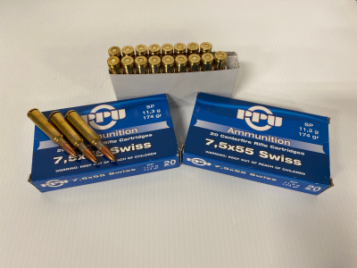 (40) Rnds Of PPU 7.5x 55 Swiss Ammo