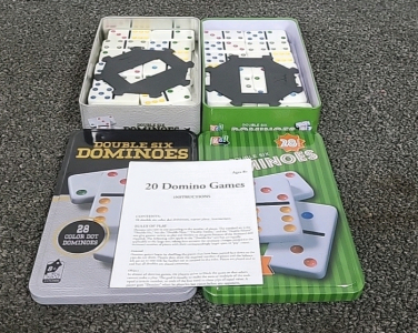 (2) Complete Sets of Double Six Dominoes