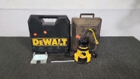 Stanley Wood Router with Accessories and Dewalt Tool Box