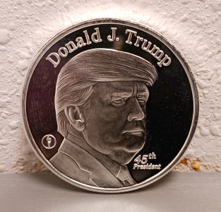 Donald Trump One Troy Ounce Round .999 Fine Silver - Verified Authentic