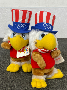 Pair of #8255 Sam The Olympic Eagle Collectible Stuffed Animals