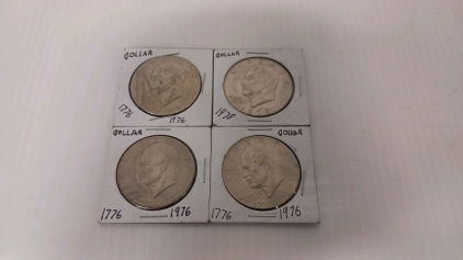 (4) 1976 Eisenhower Dollars