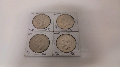 (4) 1976 Eisenhower Dollars