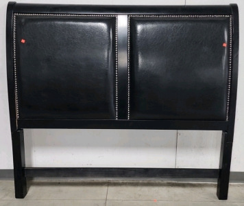 Black Leather Headboard Gor Queen Size Bed