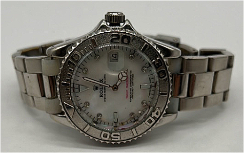 Yacht Master Silver Rolex Watch