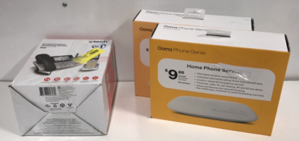 Vtech Cordless Answering System, (2) Ooma Phone Genie