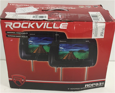 Rockville 9” Universal Black Headrest Entertainment System