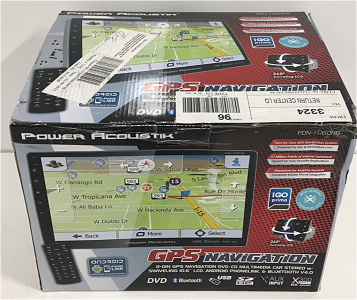 Power acoustik 2-Din GPS Navigation DVD/CD Bluetooth Multimedia Car Stereo w/ Swiveling 10.6” Screen