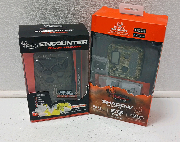 Wildgame Encounter Cellular Trail Camera And Wildgame Shadow 26MP Lightsout