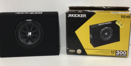 Kicker Comp 10” Powered Subwoofer With Enclosure. 300 watt amp