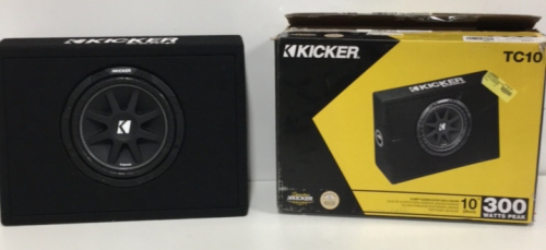 Kicker Comp 10” Powered Subwoofer With Enclosure, Amp is Built In. Plug and play